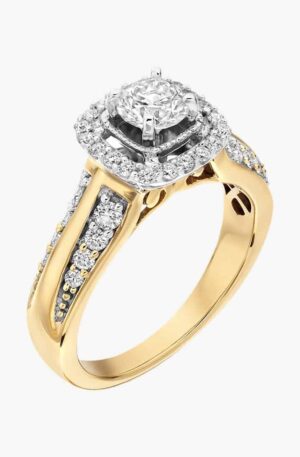 Band Ring in Platinum With Diamonds