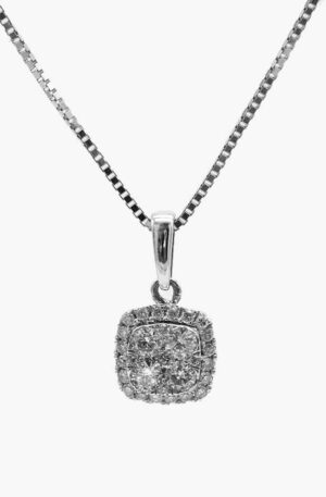 Gold Overlay Diamond Accent Initial Necklace