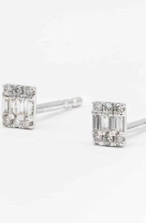 Mondevio Silver Bead Hoop Earrings