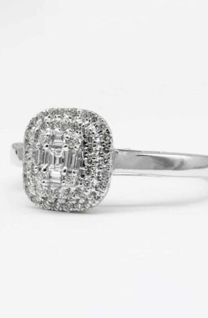 Infinity X.O Diamond Ring in Sterling Silver